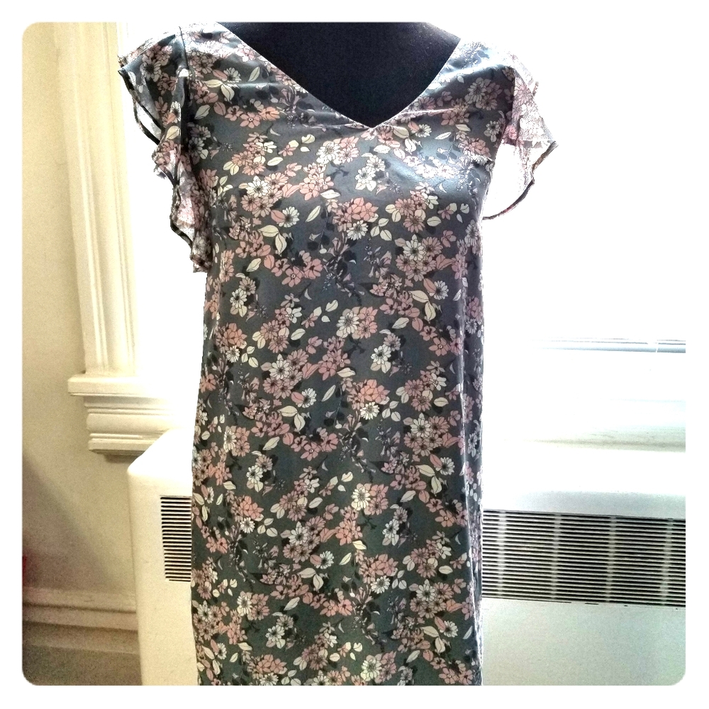LOFT Blue Floral Dress